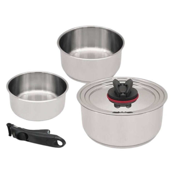 Set of 3 Maestro saucepans, detachable handle, 1.3 1.9 and 2.7l, MR-3531-5