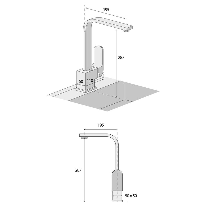 Concept kitchen faucet, lever, 360st rotation. BDG6529bc