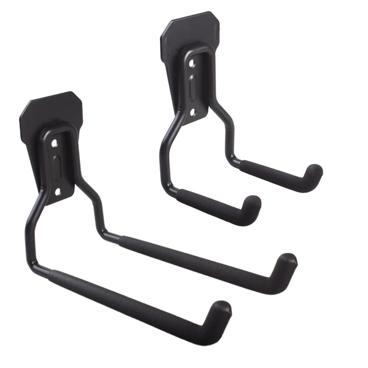 Maclean MC-439 + MC440 Soporte de pared para garaje, para neumáticos, herramientas de jardín, escalera, mangueras de jardín, acero, carga máx. 35kg