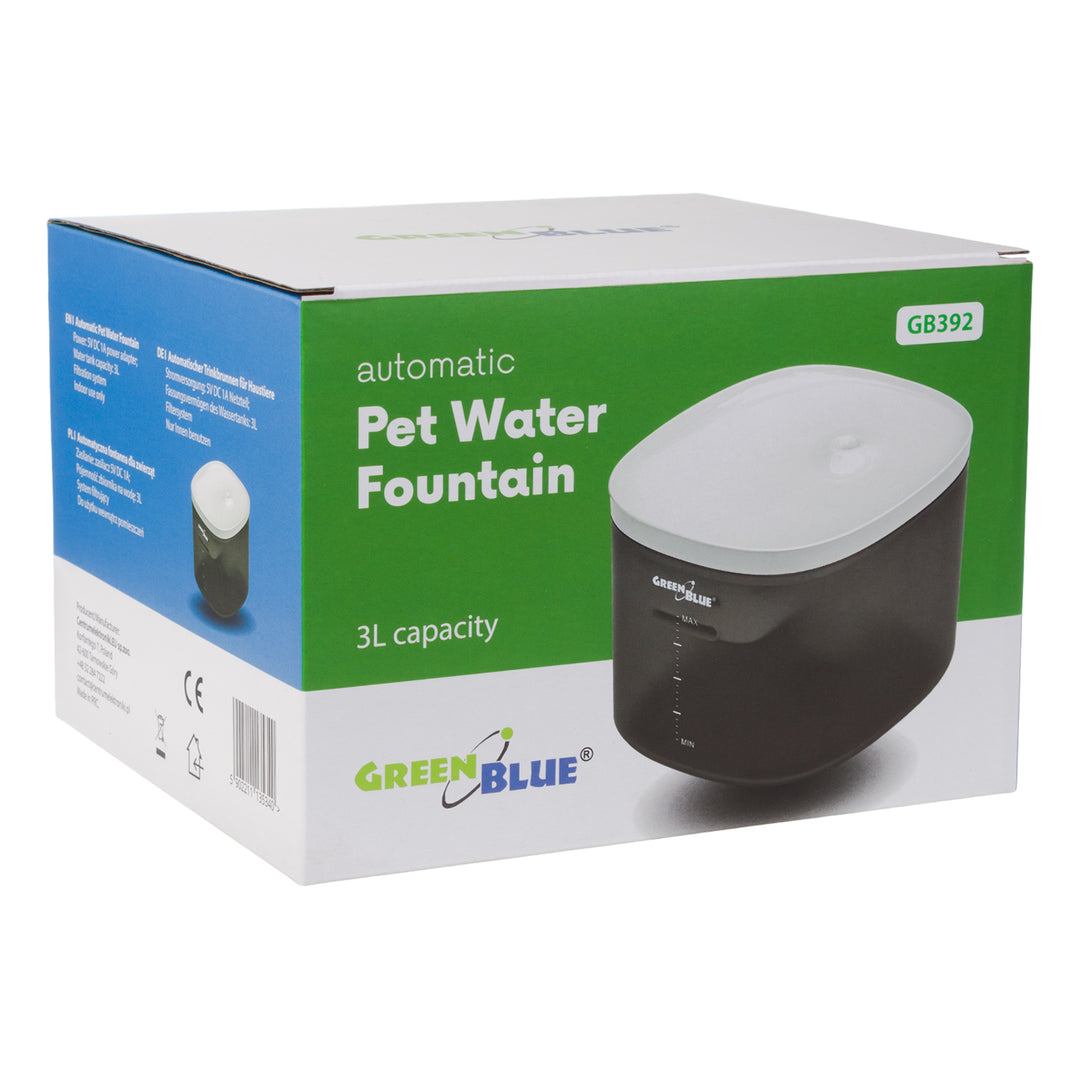 GreenBlue automatic water dispenser / pet drinker, 3L, USB 5V1A, GB392 + 6 spare filters GB394