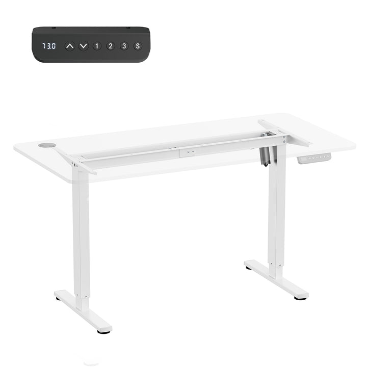 Ergo Office electric adjustable height desk, max height 1160mm, max - 80 kg, without top for standing and sitting work, white, ER-400 W