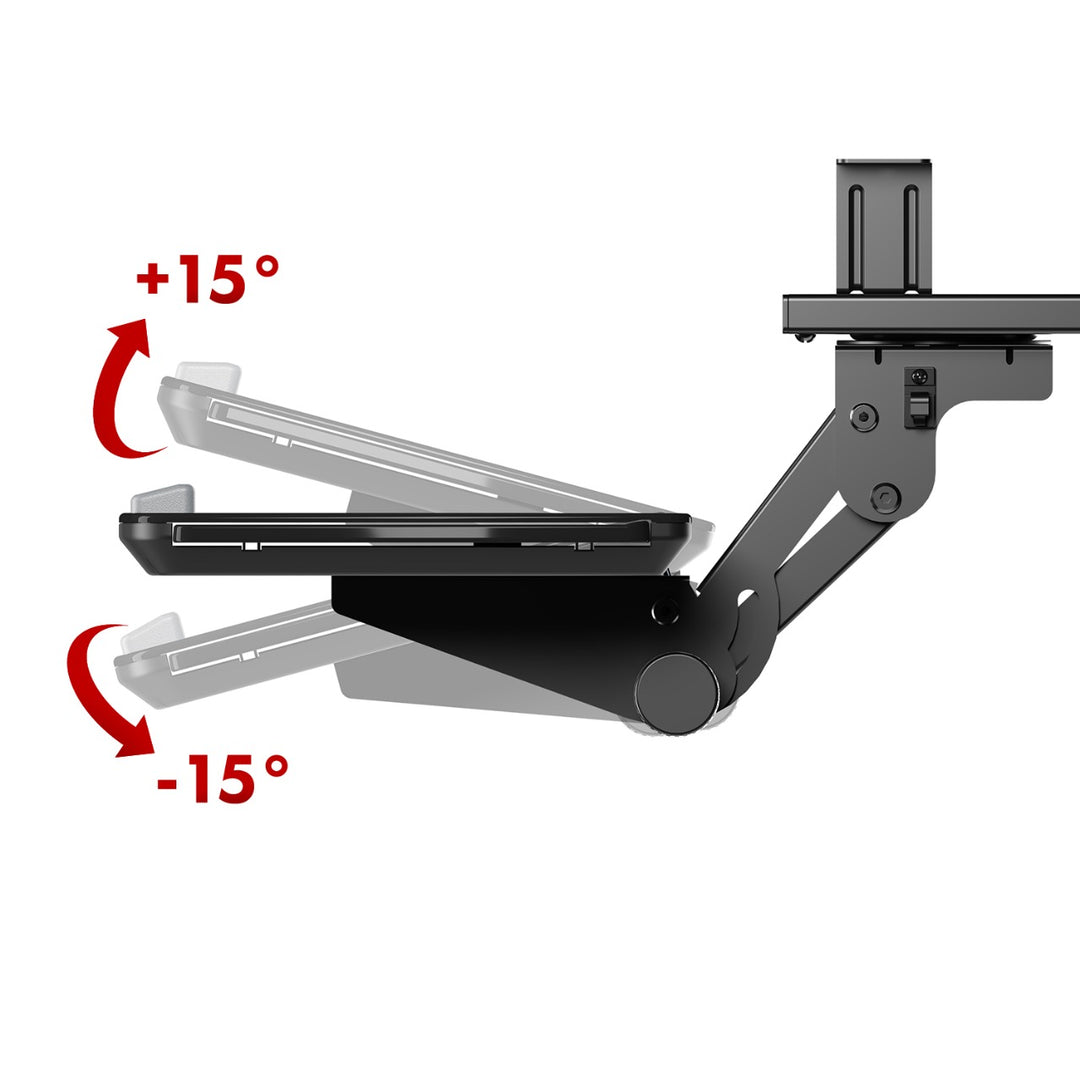 Maclean under-desk keyboard holder, adjustable, max. 5kg, black, MC-156 B