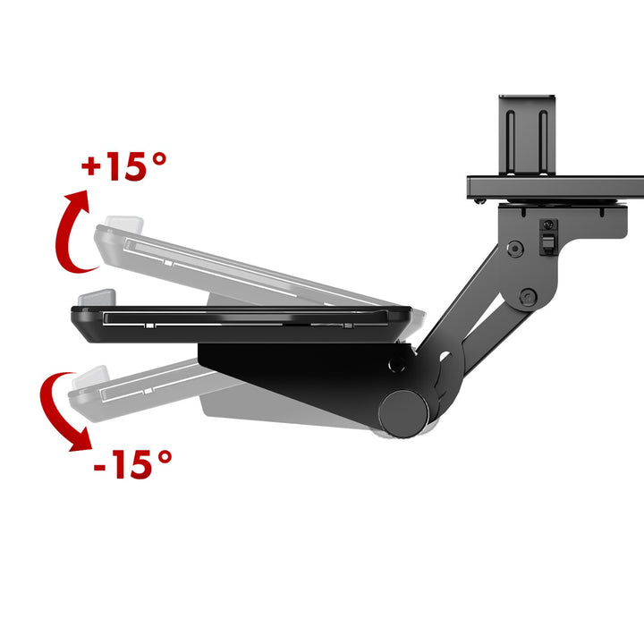 Maclean under-desk keyboard holder, adjustable, max. 5kg, black, MC-156 B