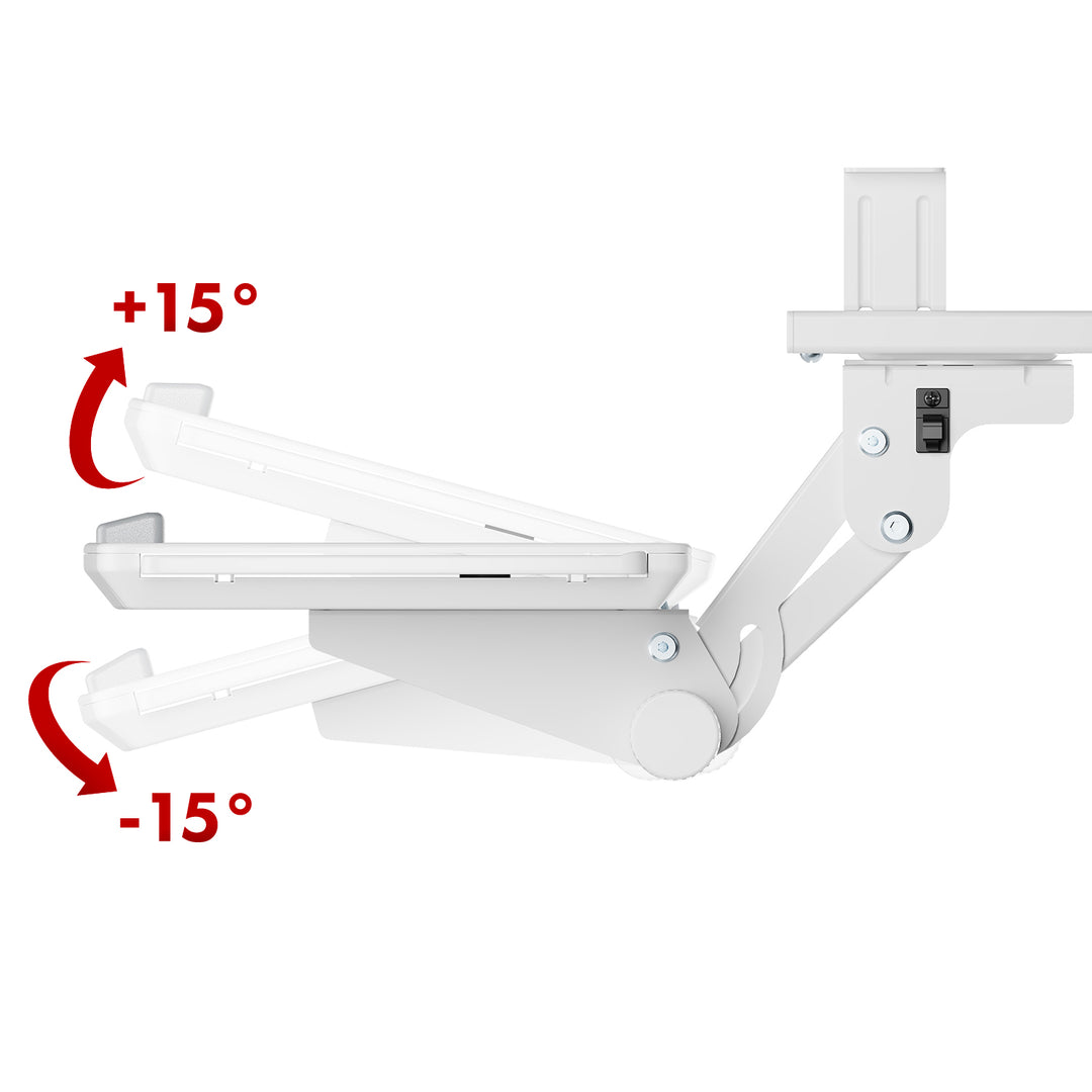 Maclean under-desk keyboard holder, adjustable, max. 5kg, white, MC-156 W
