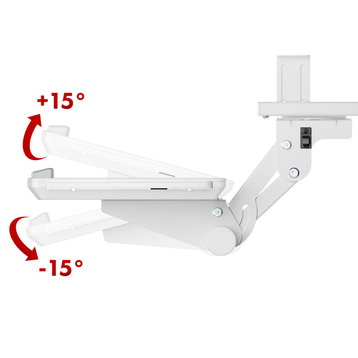 Maclean under-desk keyboard holder, adjustable, max. 5kg, white, MC-156 W