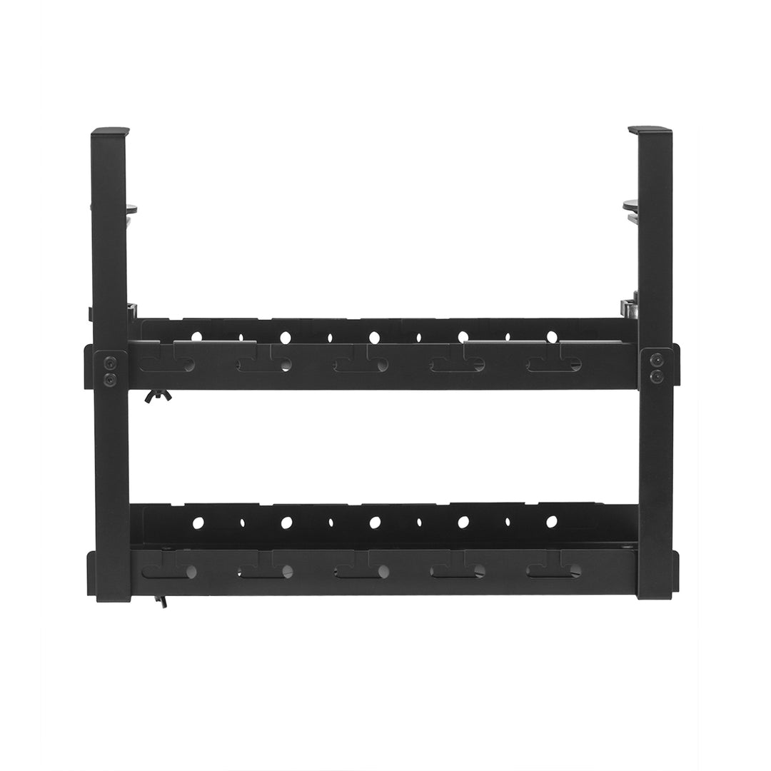 Maclean under-desk cable organizer, max. load 5kg, max. 728mm, 2 levels, black, MC-102 B