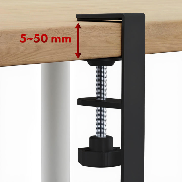 Maclean under-desk cable organizer, max. load 5kg, max. 728mm, 2 levels, black, MC-102 B