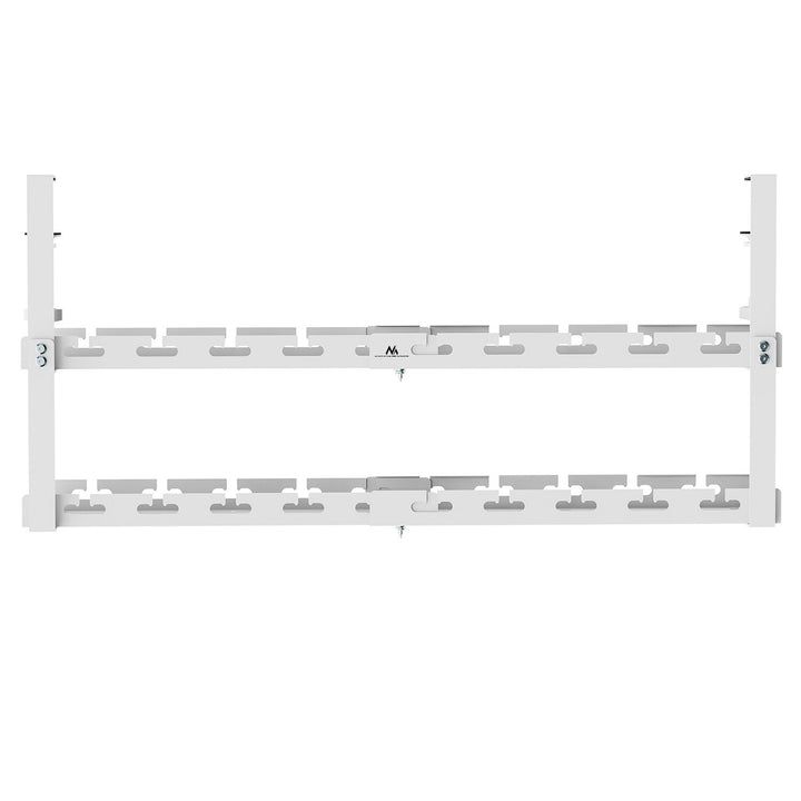 Maclean Untertisch-Kabelorganisation, max. 5kg Belastung, max. 728mm, 2 Ebenen, weiß, MC-102 W