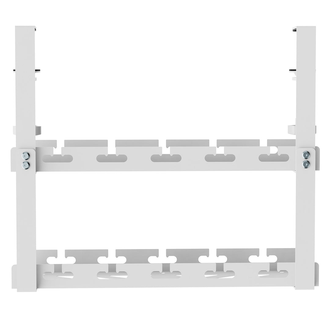 Maclean Untertisch-Kabelsammler, max. 5 kg belastbar, 2 Ebenen, weiß, MC-104 W