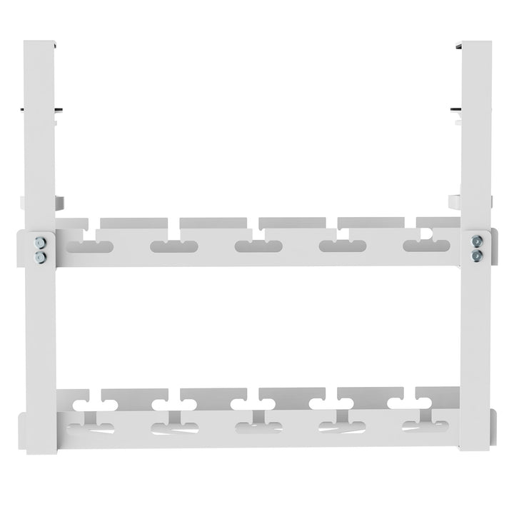 Maclean Untertisch-Kabelsammler, max. 5 kg belastbar, 2 Ebenen, weiß, MC-104 W