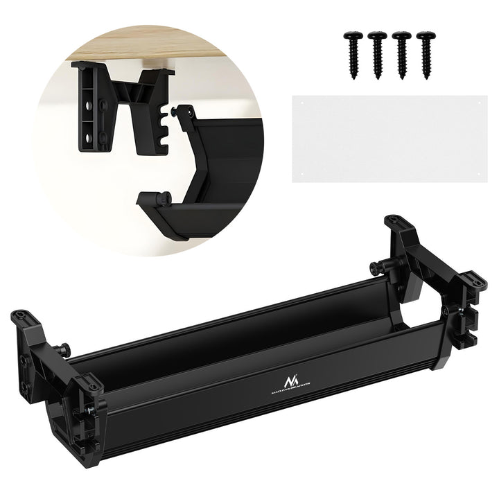Maclean under-desk cable/extension organizer, max. load 5kg, black, MC-106 B