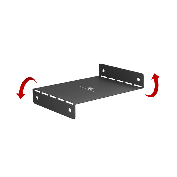 Maclean compact under-desk cable organizer, max load 5kg, black, MC-107 B