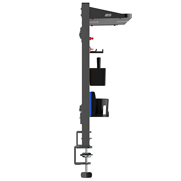 Ergo Office desk divider / organizer, max load 10kg, white and cork board, width 1250mm, black,ER-300 B