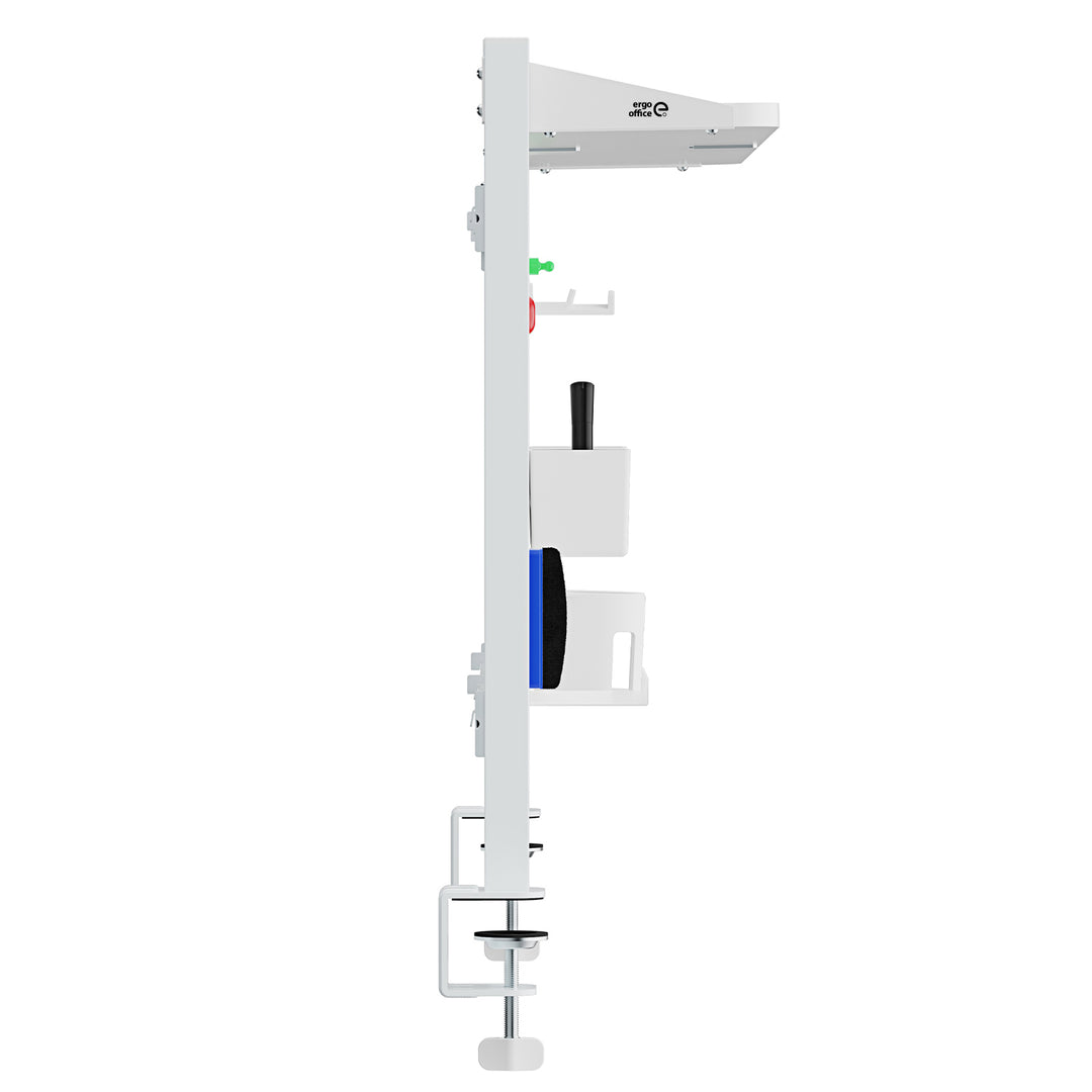 Ergo Office desk divider / organizer, max load 10kg, white board, width 1116mm, white, ER-301 W