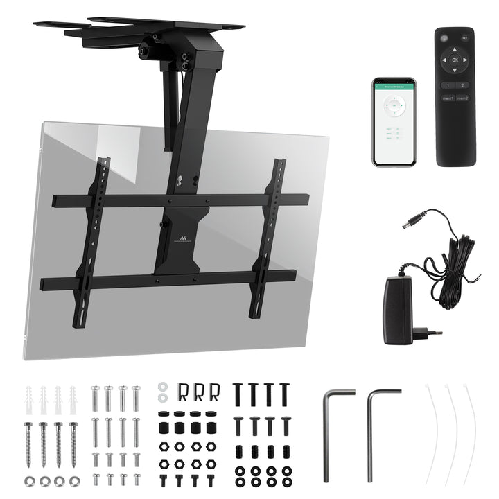 Maclean MC-110 T Soporte eléctrico para TV, techo, soporte Tuya, max. VESA 800x400, para TV 43-86", max. 45kg