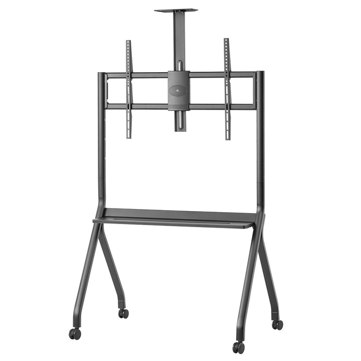 Maclean MC-114 B Soporte de TV / carro, estante de cámara, sobre ruedas, 55-100", carga máx. 120kg/10kg estante, máx. VESA 900x600, negro