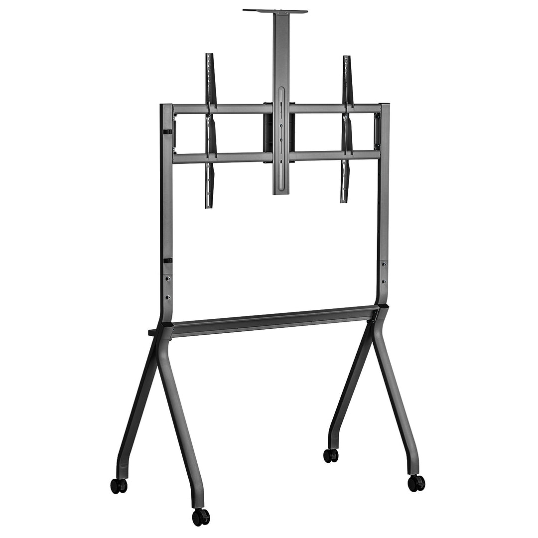 Maclean MC-114 B Soporte de TV / carro, estante de cámara, sobre ruedas, 55-100", carga máx. 120kg/10kg estante, máx. VESA 900x600, negro