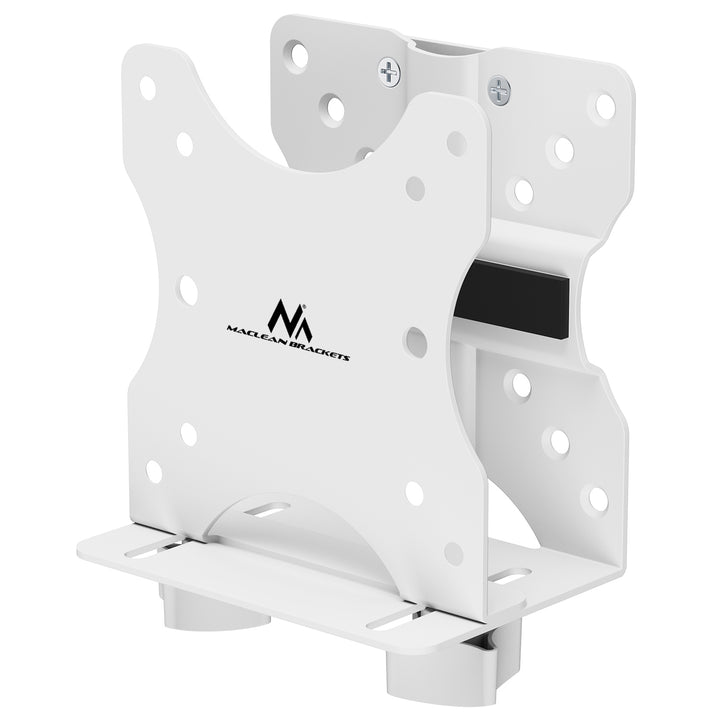Mini soporte para ordenador Maclean, alcance 17-70 mm, compatible con VESA, carga máx. 5 kg, blanco, MC-115 W