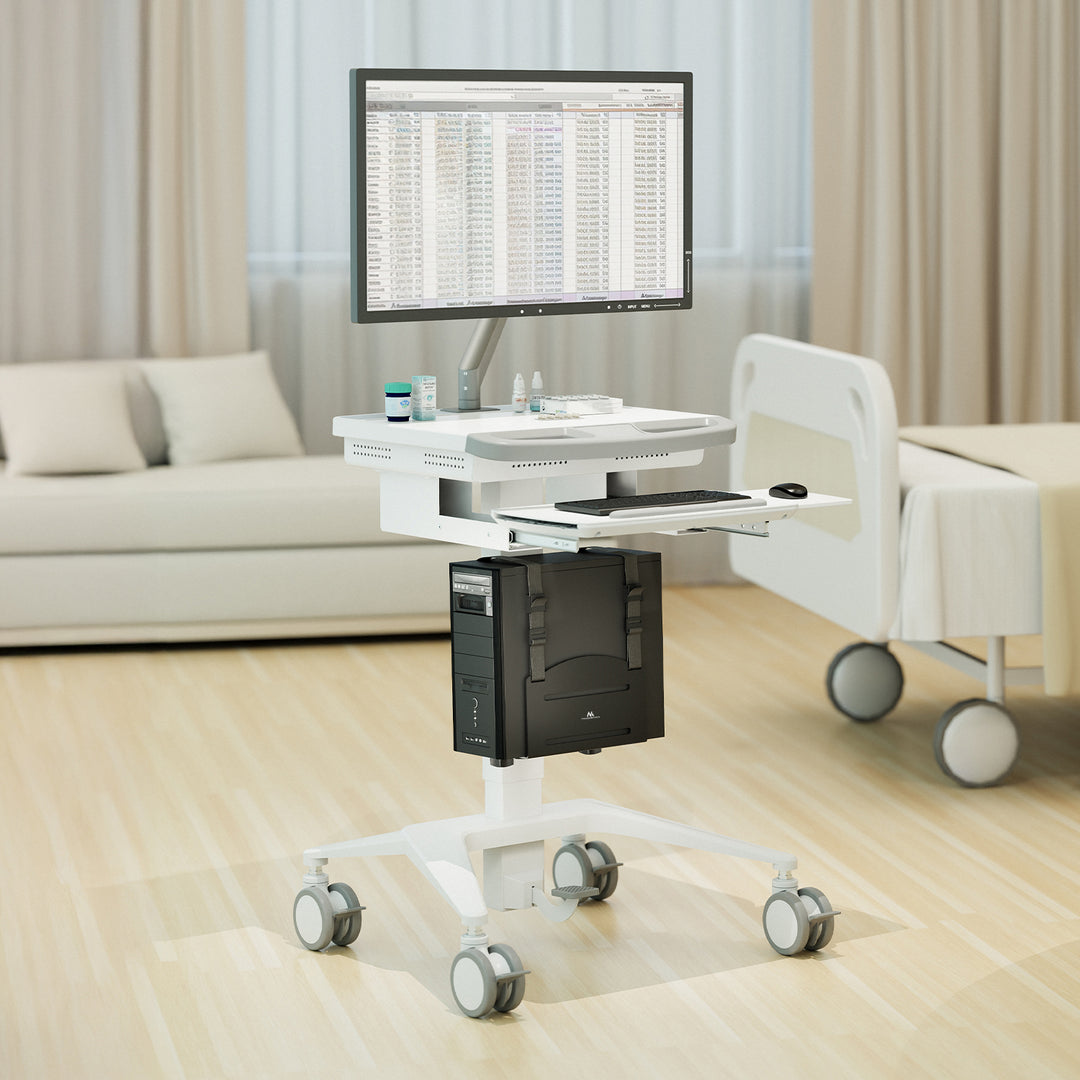 Maclean CPU computer mount, 122-212mm range, 10kg max load, black, MC-116 B