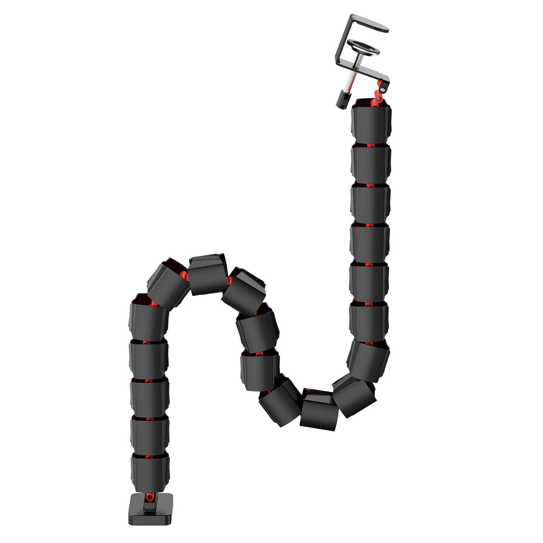 Nano RS desk cable organizer / cable grille, 1345mm, black and red, RS125