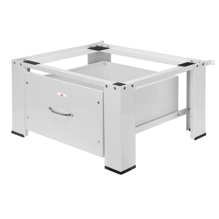 Sockel für Waschmaschine / Trockner mit Schublade Maclean, max. Belastung 150kg, weiß, MC-117 W