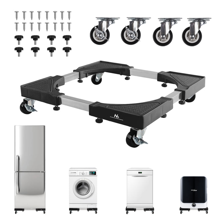 Maclean mobile washing machine base, caster lock, 500-700mm wide, universal, up to 200kg, MC-118 B