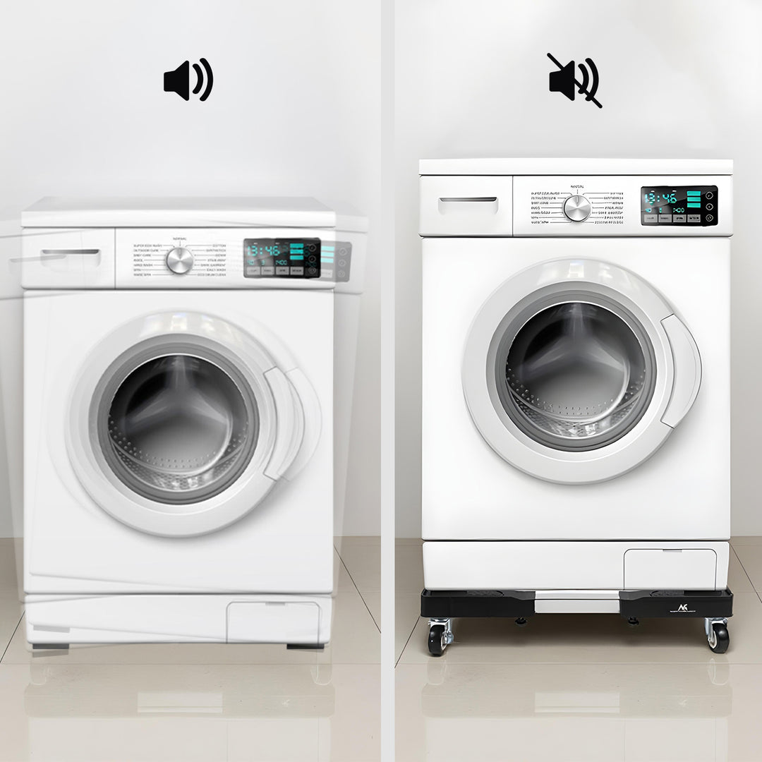 Maclean mobile washing machine stand, caster lock, 700-900mm wide, universal, up to 200kg, MC-119 B