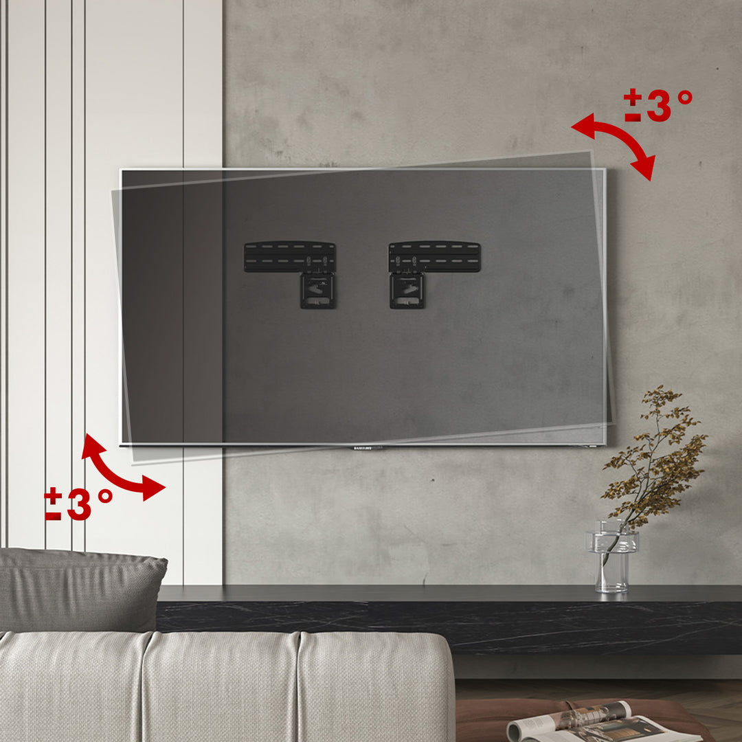 Maclean MC-806 N Soporte de TV, compatible con televisores Samsung QLED TV, 43"-85", máx. 60kg