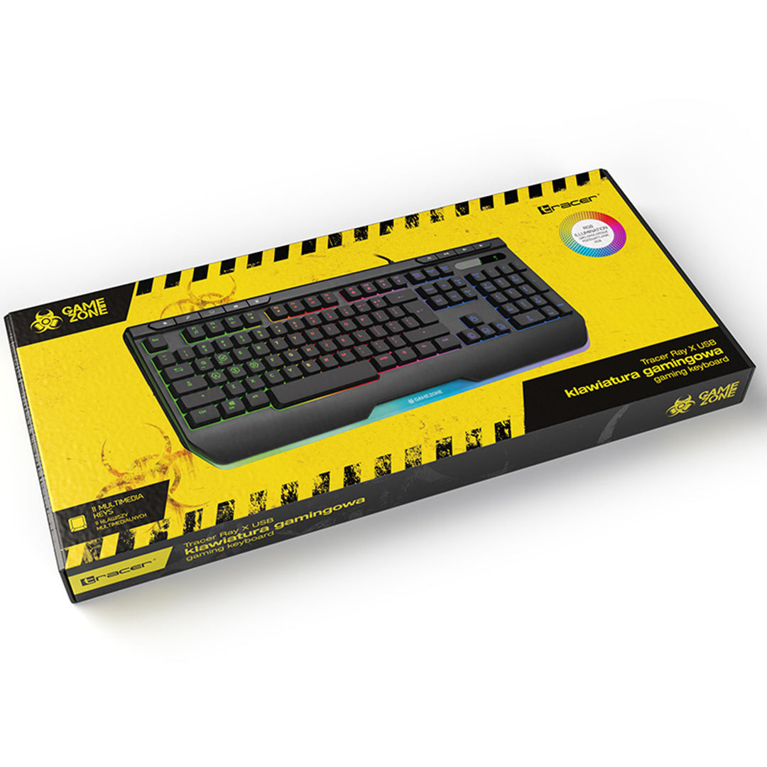 Tracer gaming keyboard, RGB backlighting, USB, GAMEZONE RAY X USB