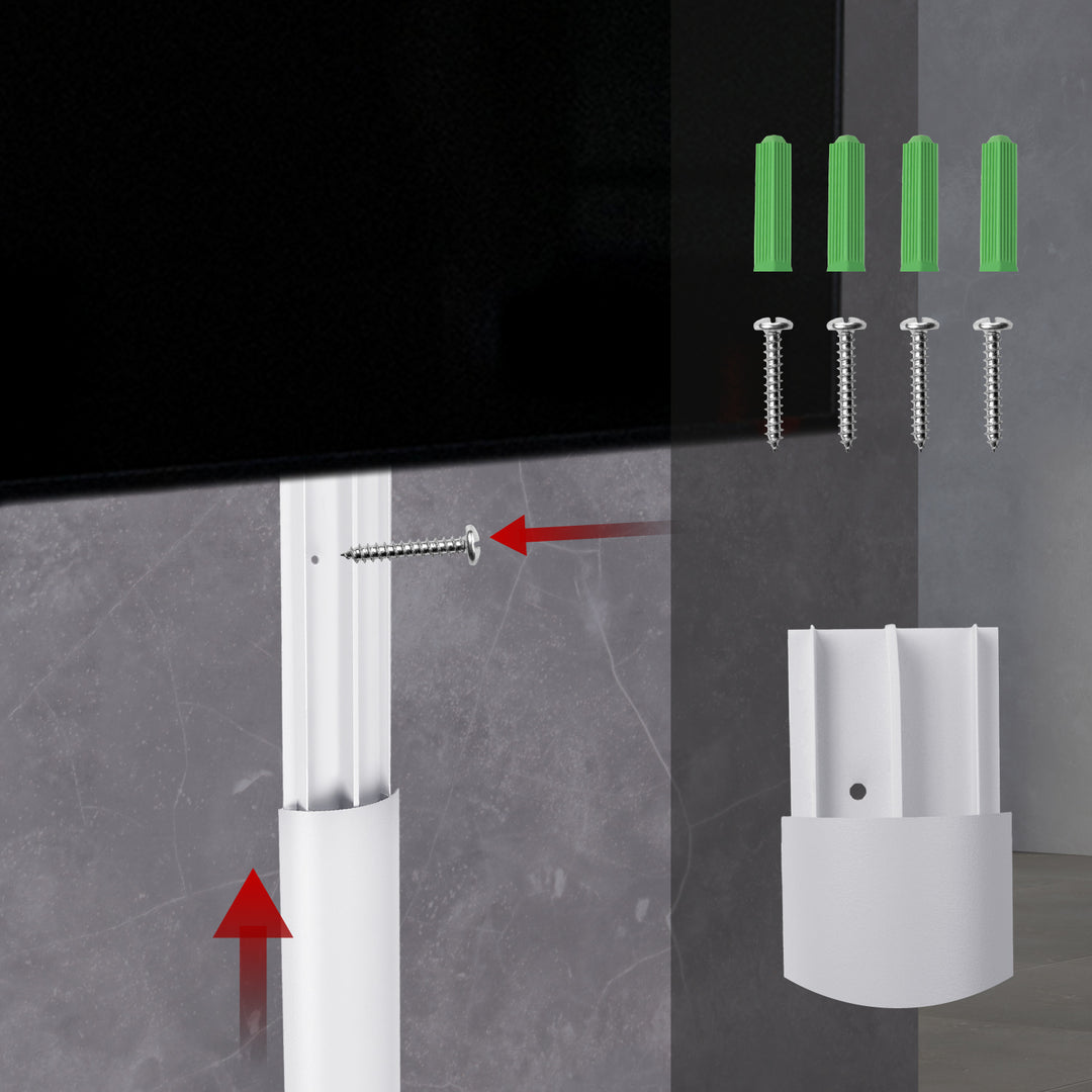 Cubrecables de aluminio Maclean, 62x20x750mm, blanco, MC-814 W