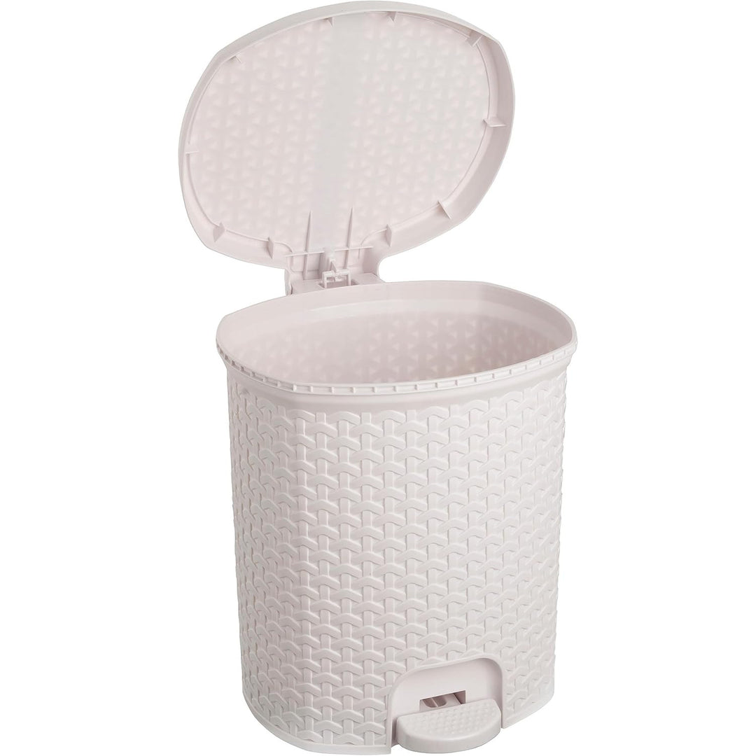 Keeeper trash garbage can, with pedal, 11 L, white, Tjark