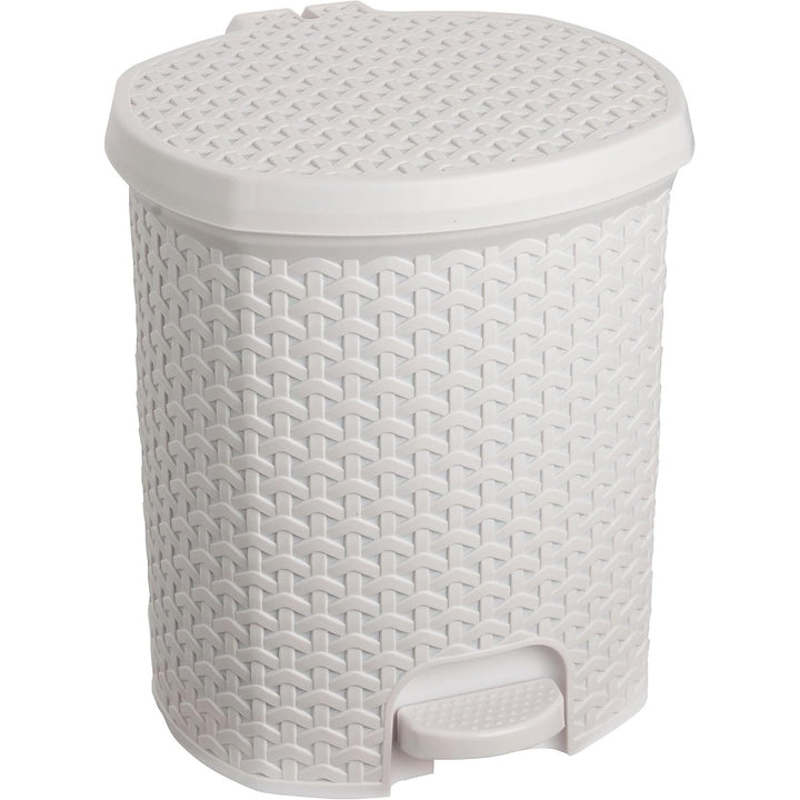 Keeeper trash garbage can, with pedal, 11 L, white, Tjark