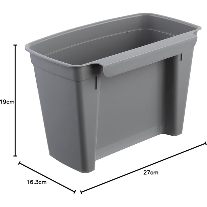 Keeeper dustbin, hanging basket, with lid, 4L, grey, Milan