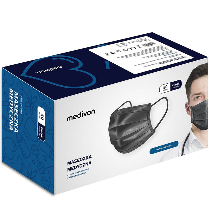 Medivon MDV-4430 type II antiviral surgical protective mask, 3 layers, 50 pcs.