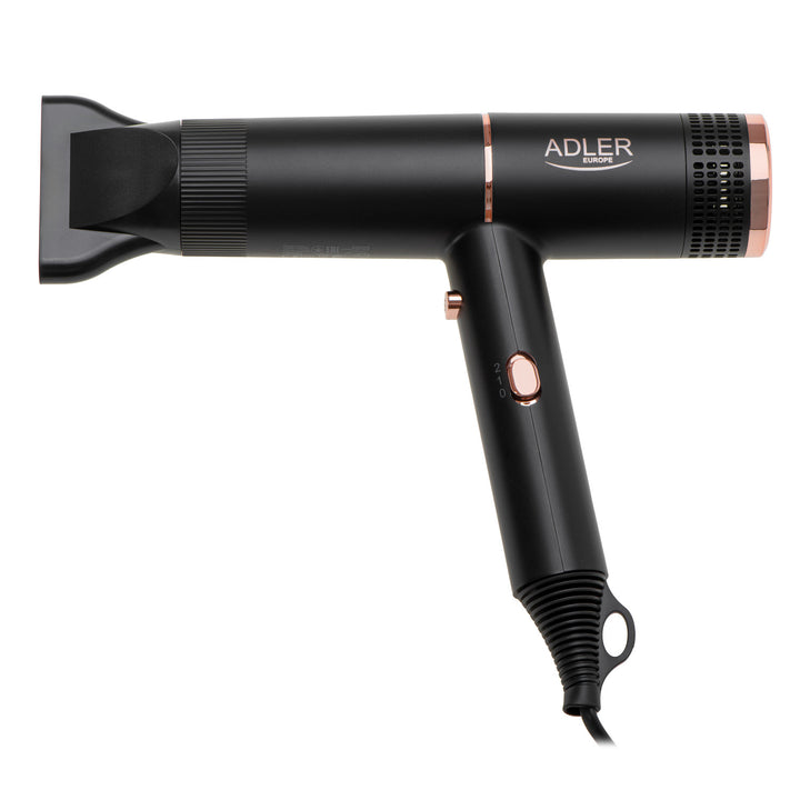 Adler hair dryer, ionization, 2 blowing stages, black, AD 2278