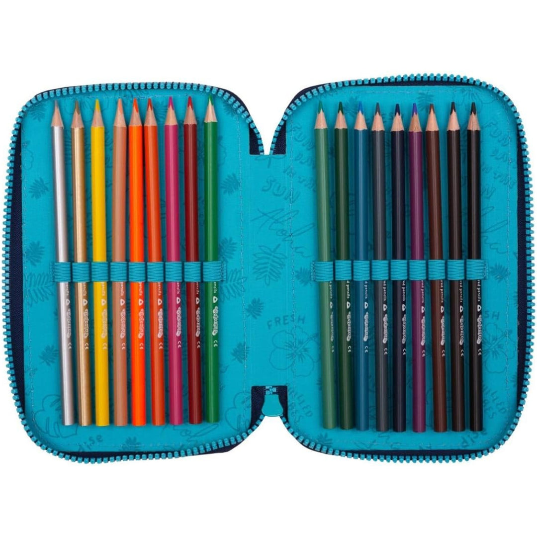 CoolPack three-compartment pencil case with accessories JUMPER 3 STITCH