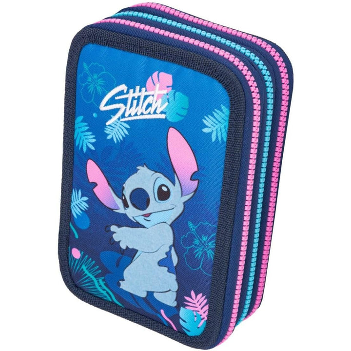 CoolPack three-compartment pencil case with accessories JUMPER 3 STITCH