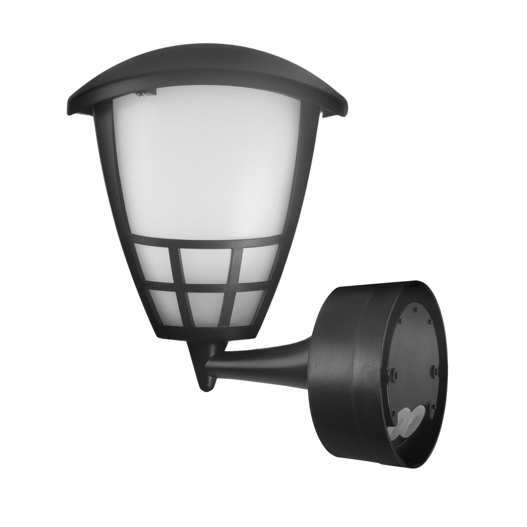 Wall lamp 1xE27 Maclean, max load 60W, IP65, black color, MCE519 B + LED filament bulb E27, 6W 230V Maclean Energy MCE267 WW warm white 3000K 720lm retro decorative edison