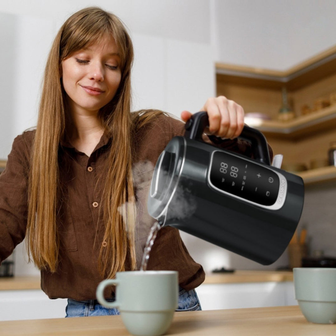 Air Essence LuminaTi Black MAX electric kettle with dechlorination and descaling function, 2200W, 1.5L capacity