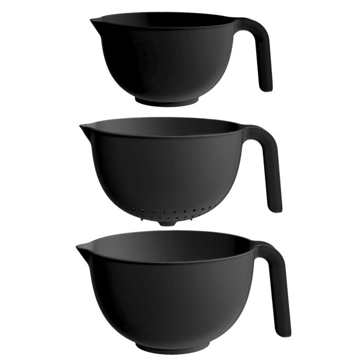Practic set, 2x bowl, colander, with handle, dark graphite, 10034392