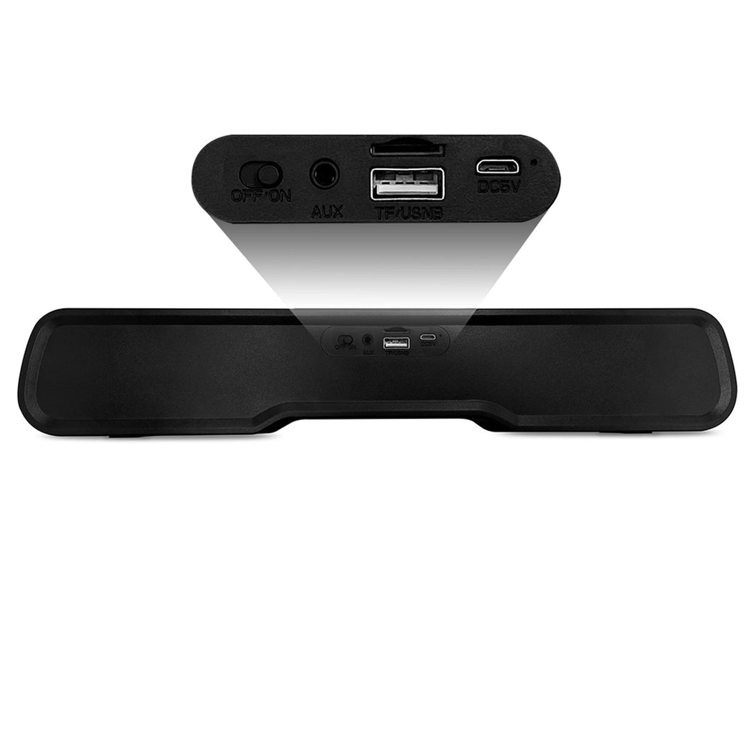 Portable Bluetooth soundbar speaker, multi-color RGB backlighting, RMS 10W, PMPO 450W, FM radio, MP3. AUX, built-in rechargeable battery, Media-Tech PHANTOM BT