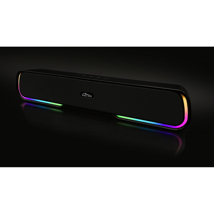 Portable Bluetooth soundbar speaker, multi-color RGB backlighting, RMS 10W, PMPO 450W, FM radio, MP3. AUX, built-in rechargeable battery, Media-Tech PHANTOM BT