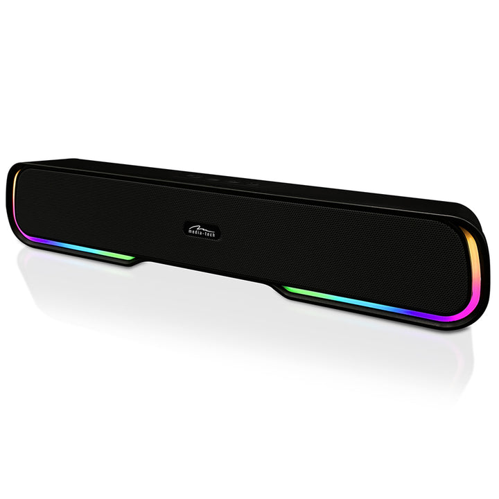 Portable Bluetooth soundbar speaker, multi-color RGB backlighting, RMS 10W, PMPO 450W, FM radio, MP3. AUX, built-in rechargeable battery, Media-Tech PHANTOM BT