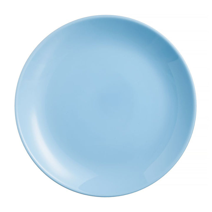 Luminarc dinner plate, blue, round, 25 cm, Diwali Light Blue