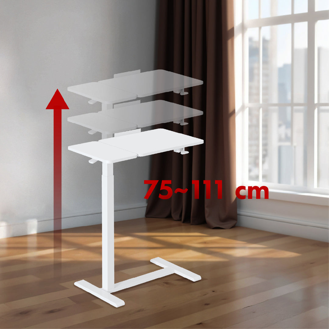 Mobiler Schreibtisch/Laptopständer Maclean, weiß, höhenverstellbar 76-109cm, max. 30kg , MC-120 W