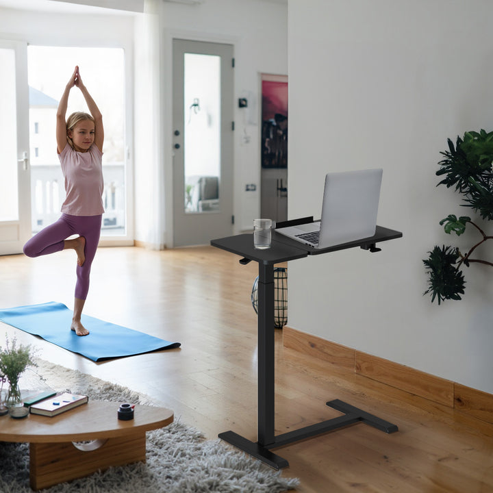 Mobiler Schreibtisch/Laptop-Ständer Maclean, schwarz, höhenverstellbar 76-109cm, max. 30kg , MC-120 B