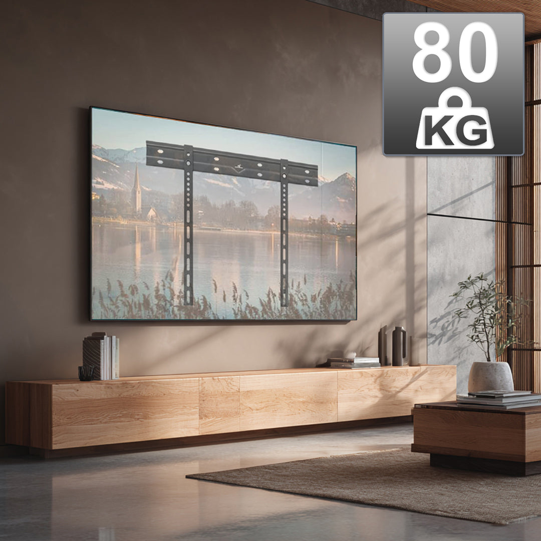 Maclean ultraflache Wandhalterung für TV, 40-85", max VESA 600x400, Belastung bis 80kg, MC-123