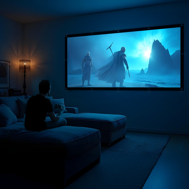 Maclean Projektionswand, 150", 330x187cm, 25mm Rand 16:9, Spannhaken, MC-167