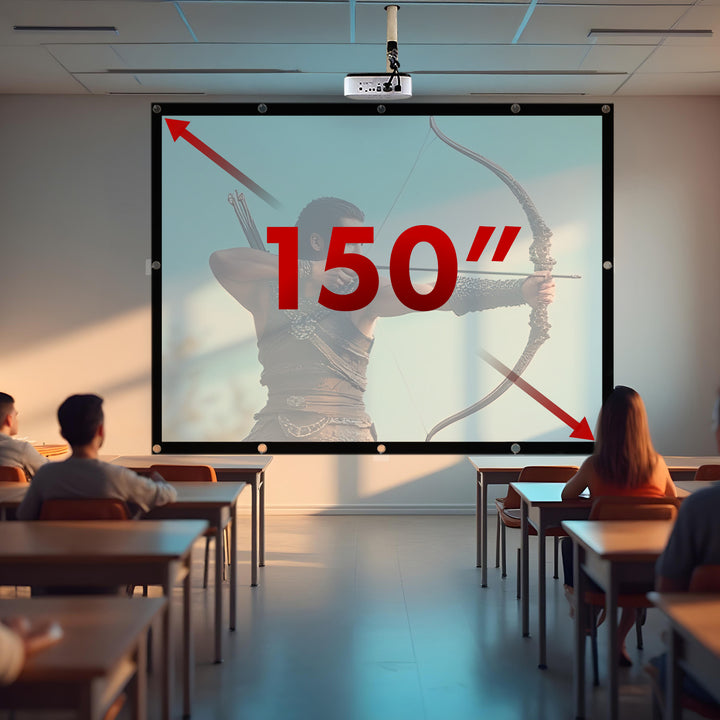 Maclean Projektionswand, 150", 300x220cm, 25mm Rand 4:3, Spannhaken, MC-168