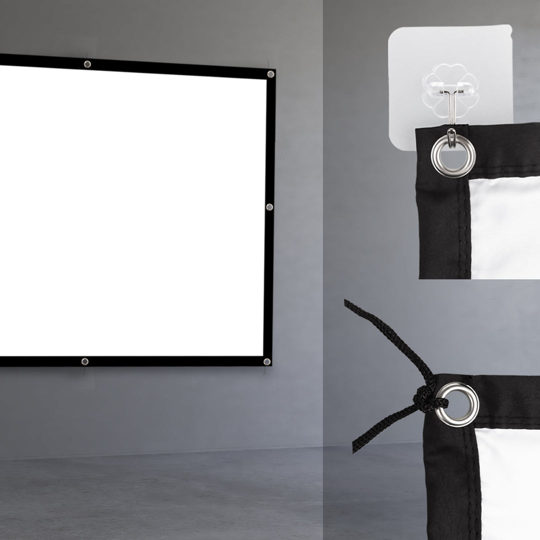 Maclean projection screen, 120", 240x180cm, 25mm 4:3 border, tension hooks, MC-169